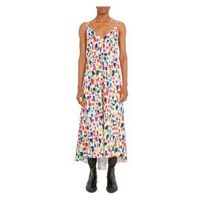 CHRISTOPHER KANE Womens White Adjustable Unlined Hi Lo Hem Tie Belt Maxi Dress 2